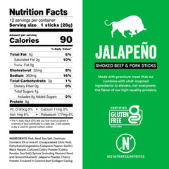 Chef's Cut Real Snack Sticks jalapeño flakes close-up, bold spicy flavor.