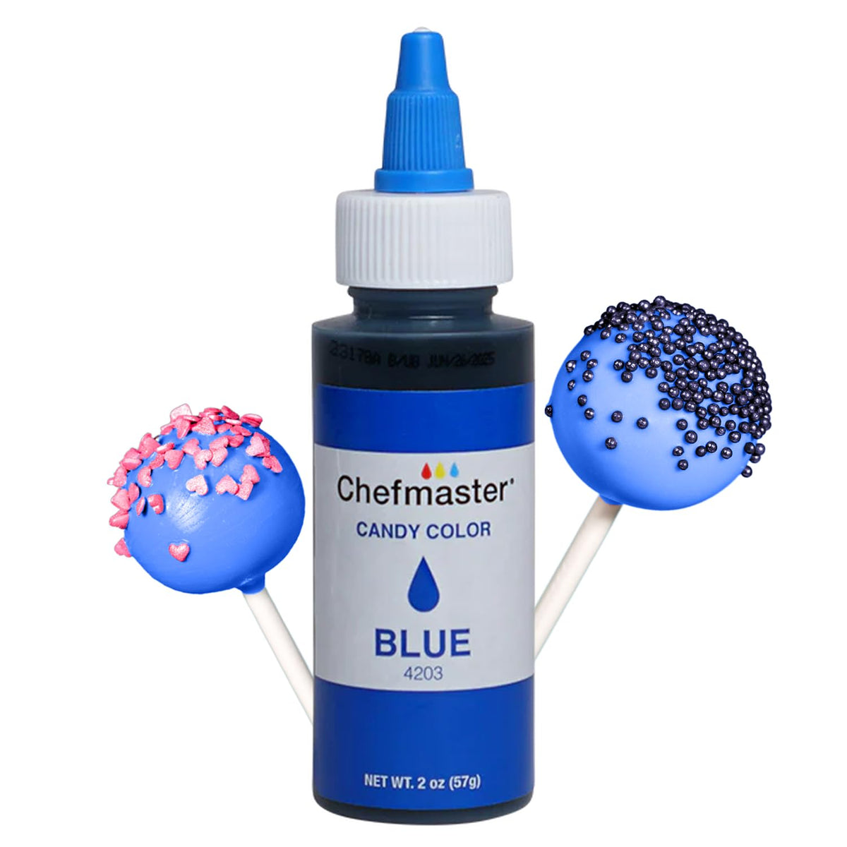 Chefmaster Blue Candy Color bottle pour for vibrant chocolate coloring