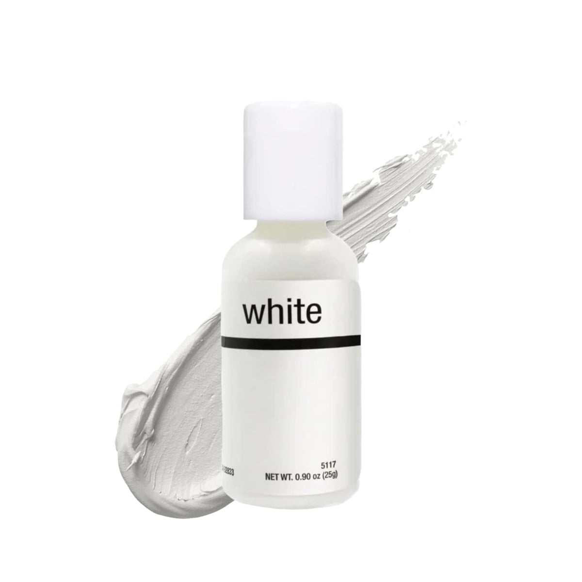 Chefmaster Bright White Liqua-Gel bottle for vivid icing color