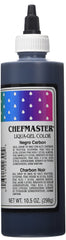 Chefmaster Coal Black Liqua-Gel fondant application provides vibrant coverage without altering texture.