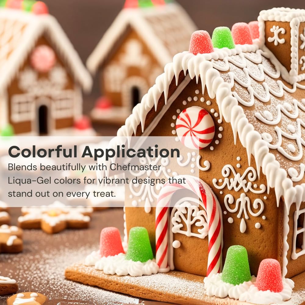 Chefmaster Gingerbread house icing used for sturdy assembly.