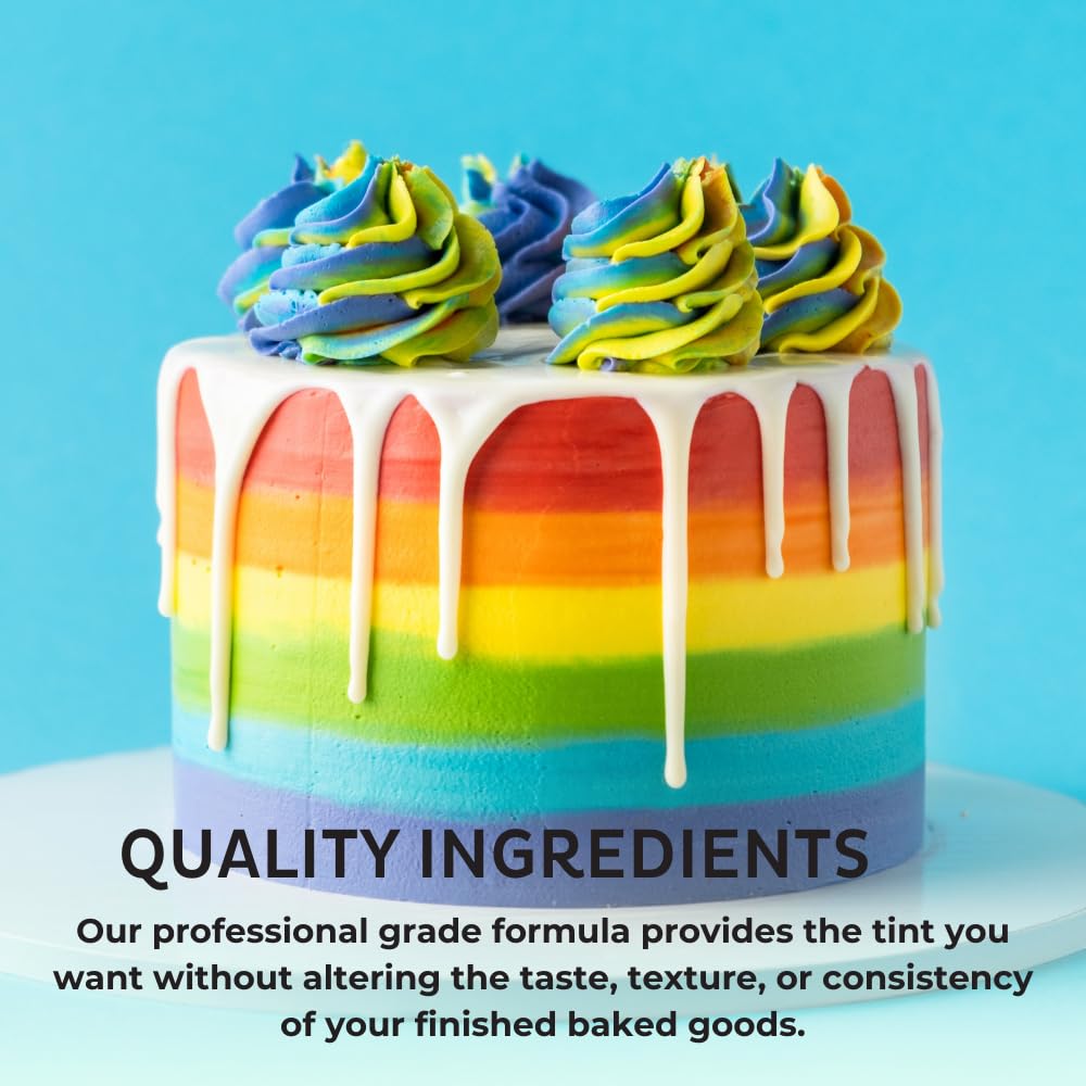 Chefmaster icing on cake demonstrates fade-resistant color
