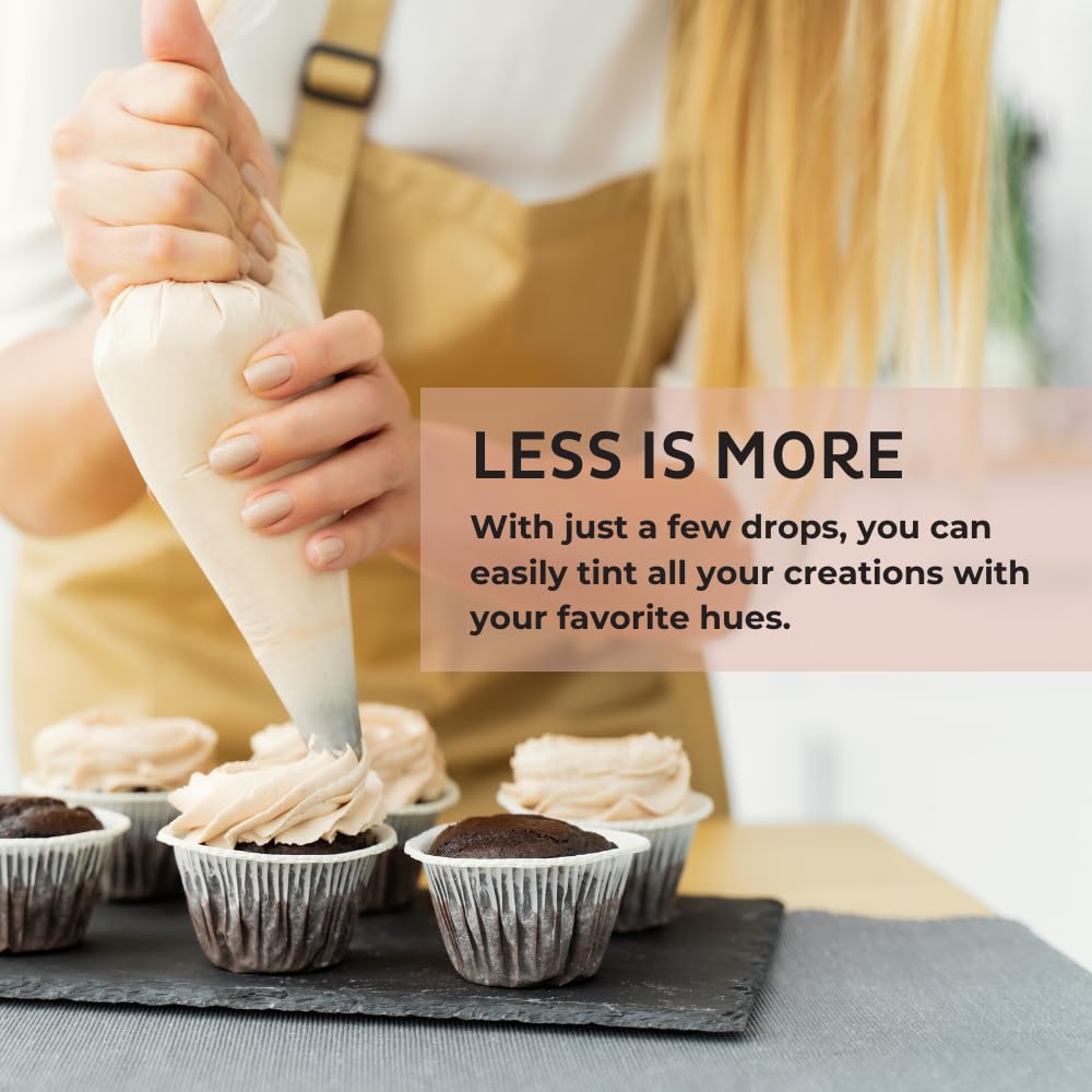 Cupcakes decorated with Chefmaster Liqua-Gel for vivid, clean designs