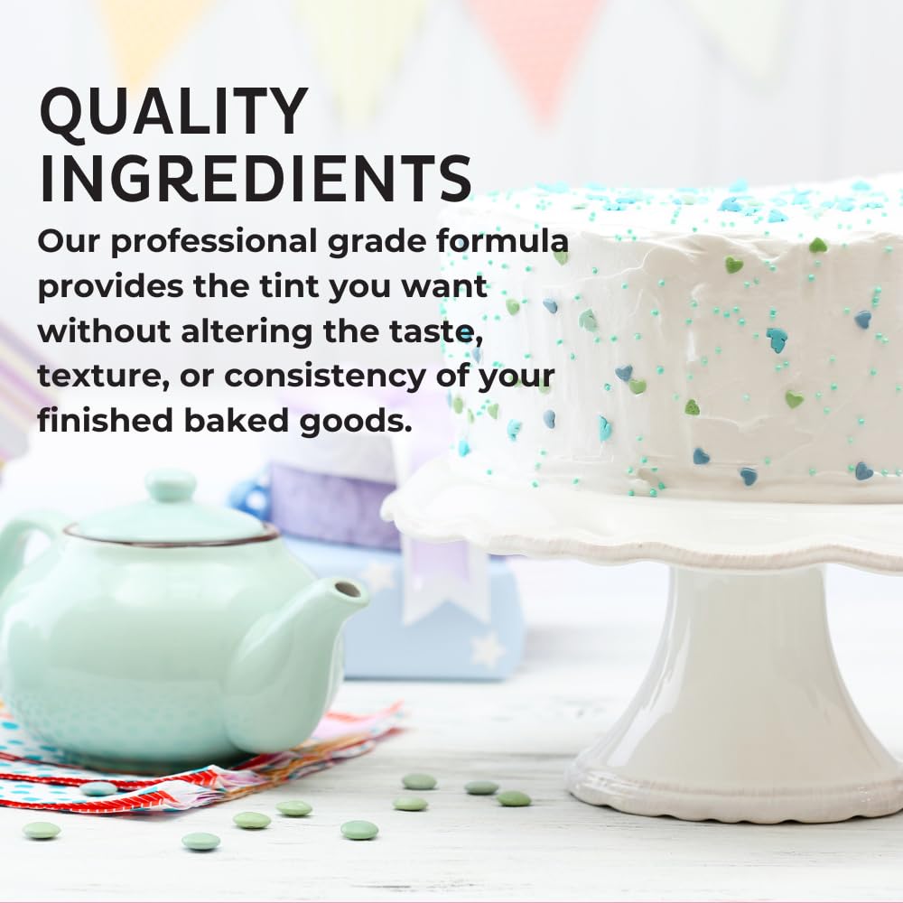 Pastel buttercream swirls tinted by Liqua-Gel for delicate shades.