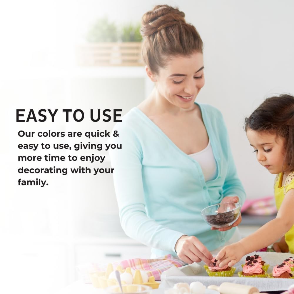 Chefmaster Liqua-Gel pigment-rich set enables bold decorations.