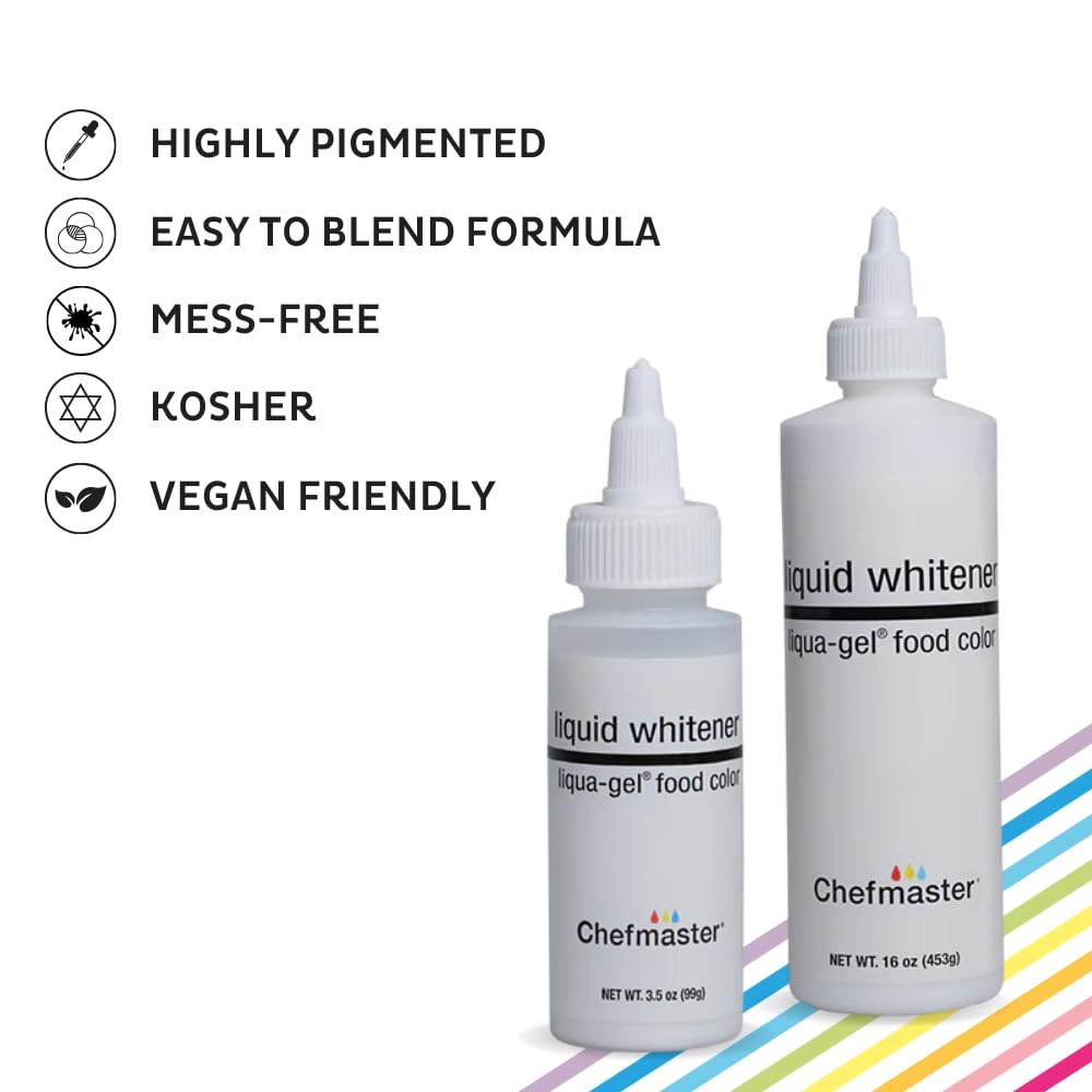 Chefmaster Liqua-Gel no-drip squeeze enables precise drop control.