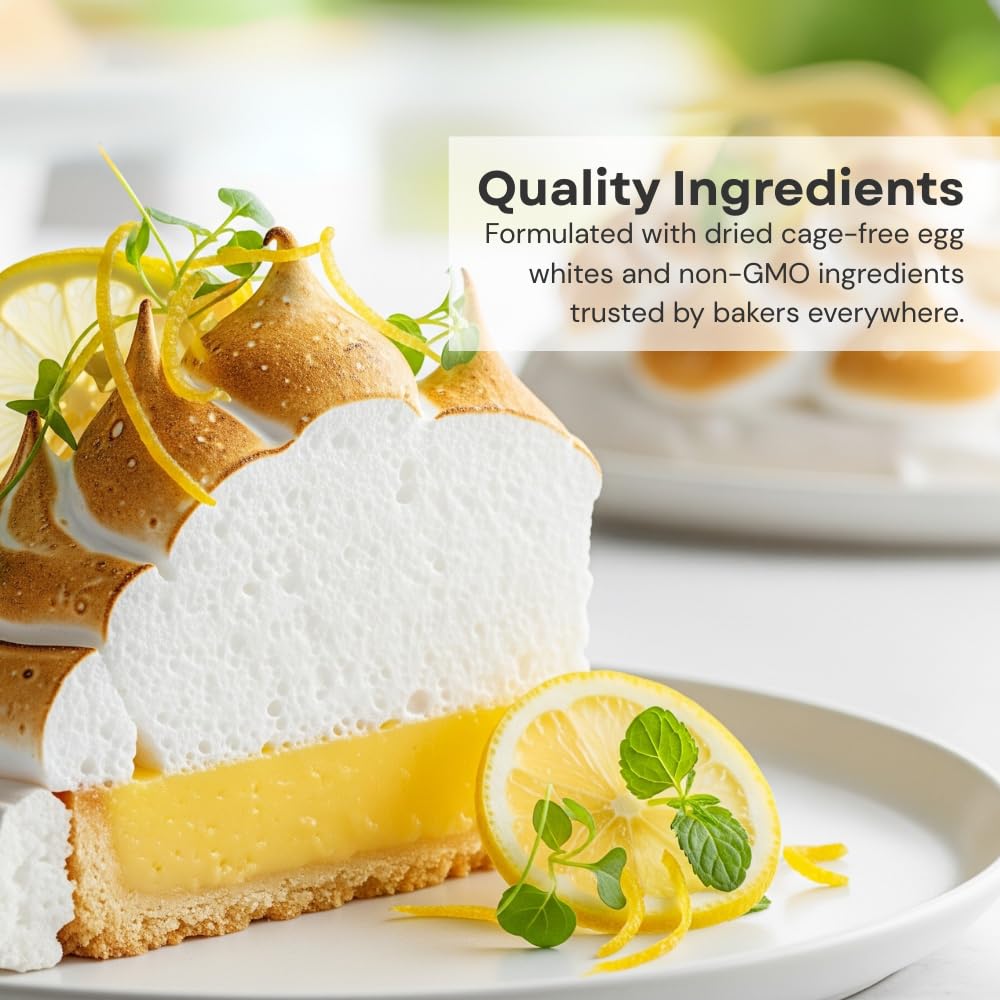 Chefmaster Meringue Powder Deluxe mixing instructions guide you to stiff peaks.