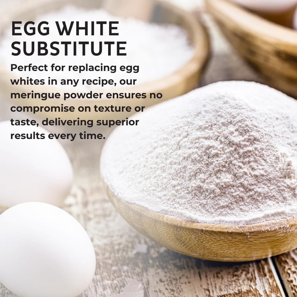 Chefmaster Meringue Powder Deluxe pie topping creates light, stable meringue layers.