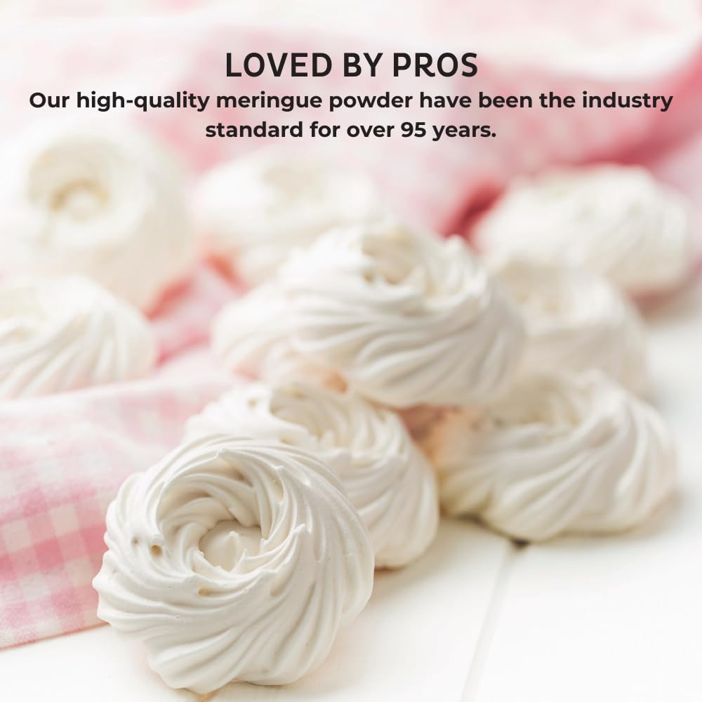 Chefmaster Meringue Powder Deluxe USA-made reliability supports home and pro bakers.