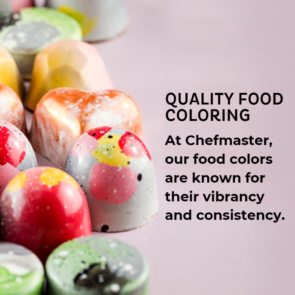 Chefmaster Pink Candy Color palette swatches show blending possibilities.