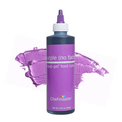 Chefmaster Liqua-Gel purple color swatch for vibrant icing