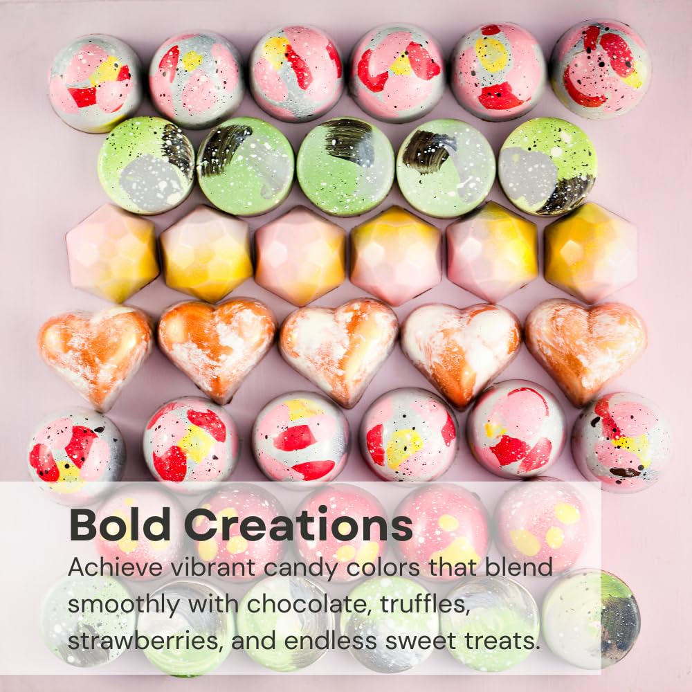 Chefmaster Red Candy Color strawberries-dipped create glossy, festive dessert decoration.