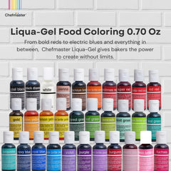 Chefmaster Liqua-Gel blue drops for concentrated color in batters.