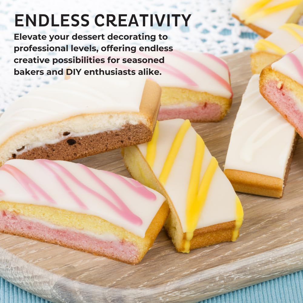 Chefmaster Vanilla Cake Drizzle top coats cakes quickly with a smooth finish.