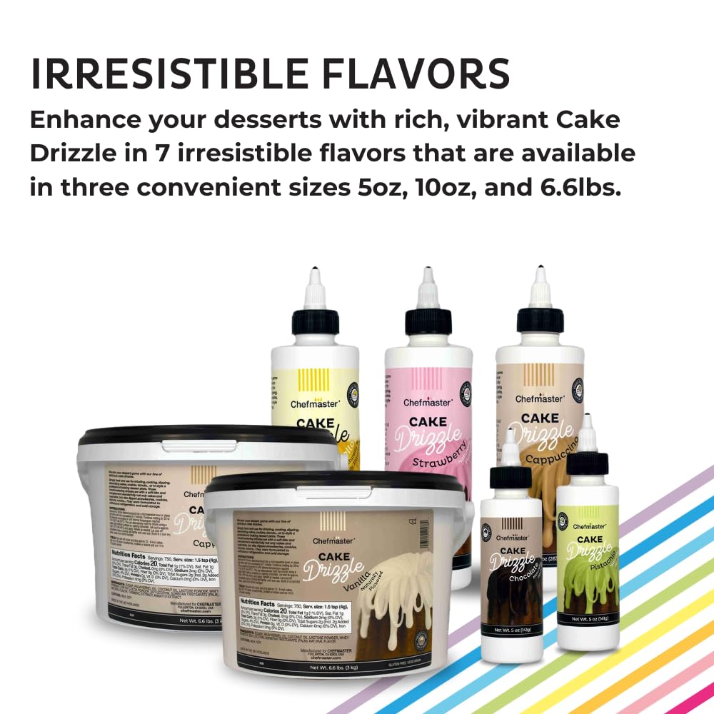 Chefmaster Vanilla Drizzle coats cookies for a polished, bakery-inspired look.
