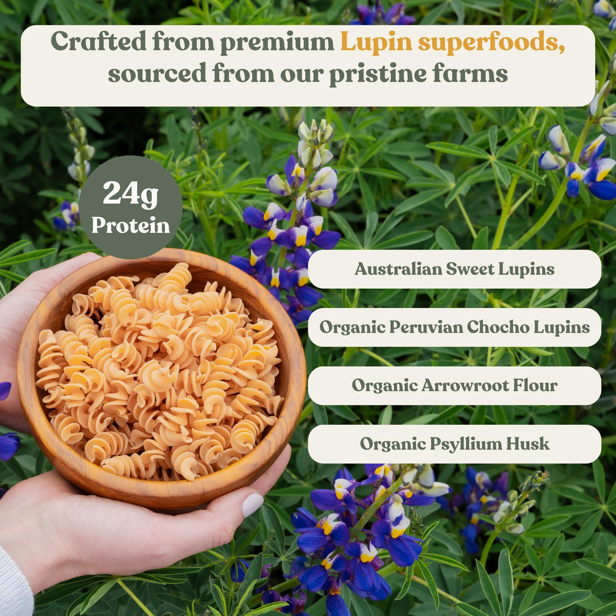 Three-pack Chef's Kiss Protein Rotini packaging for convenient meals