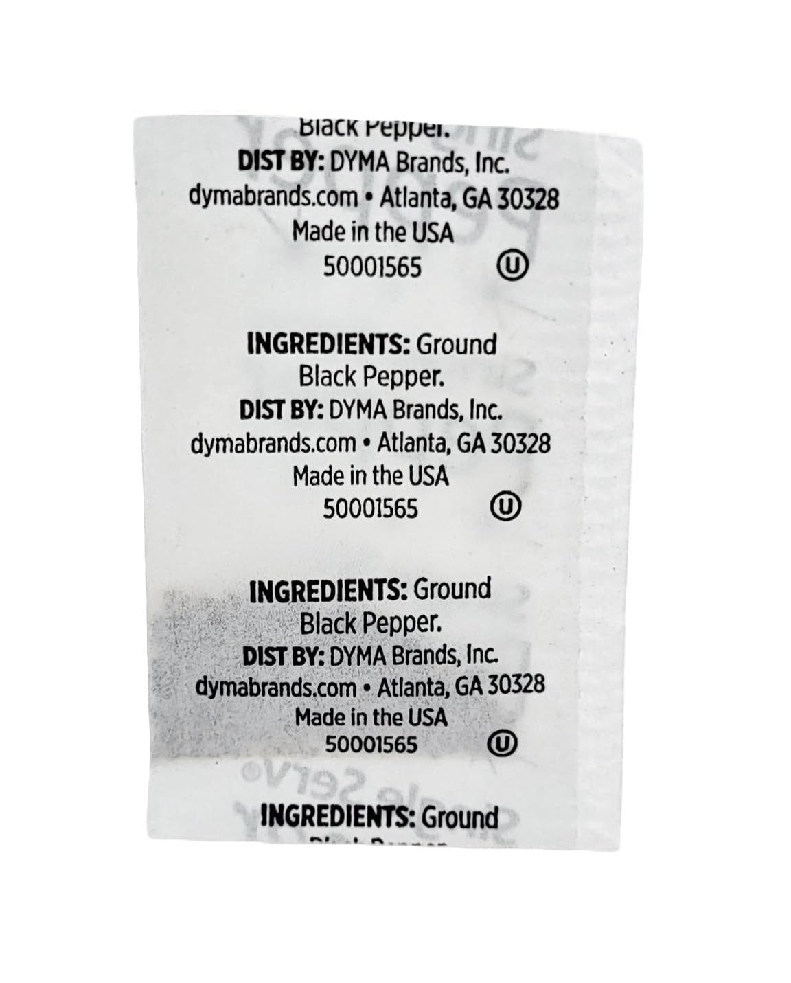 Chef's Quality 0.1 g pepper packet showing portion control for consistency.