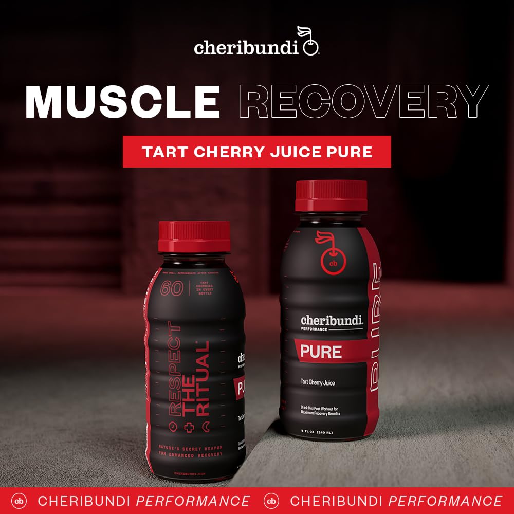 Cheribundi glass with ice shown for recovery-focused hydration after training.