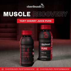 Cheribundi glass with ice shown for recovery-focused hydration after training.