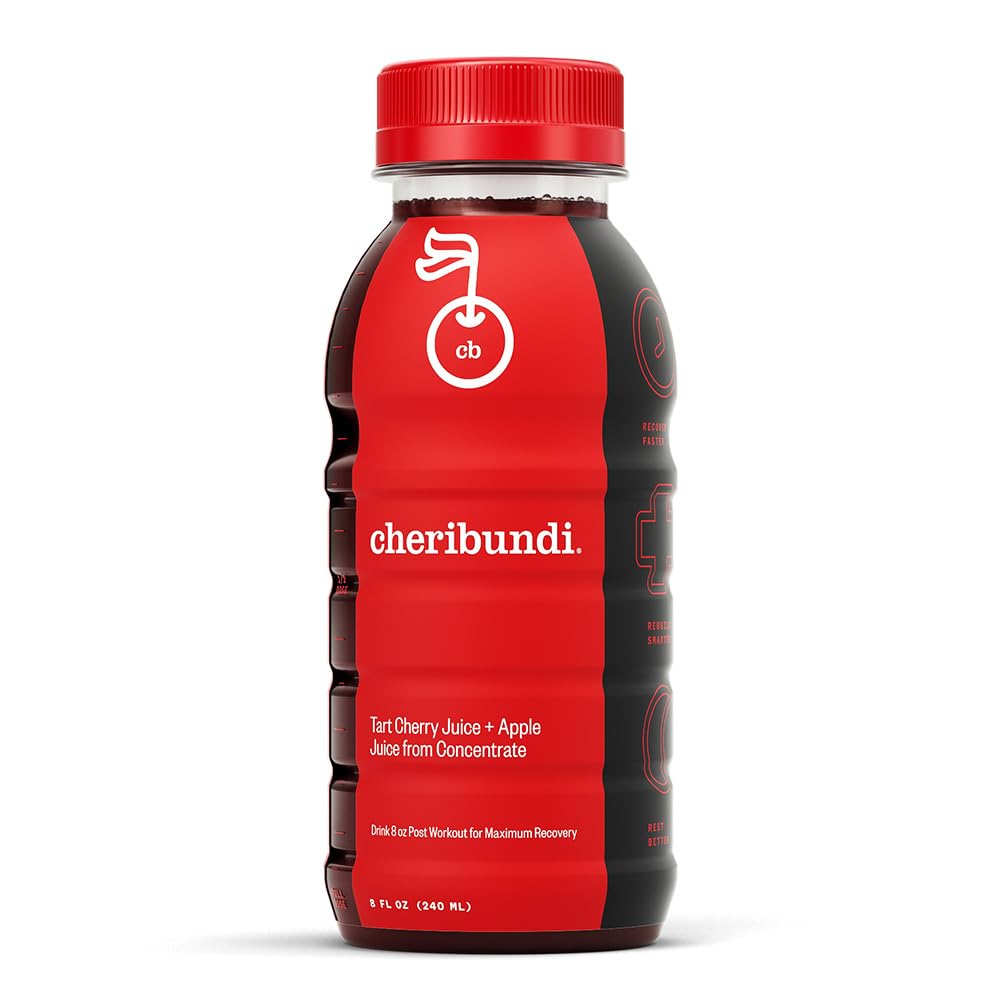 Cheribundi Tart Cherry Juice Original bottle on a clean surface signaling recovery potential