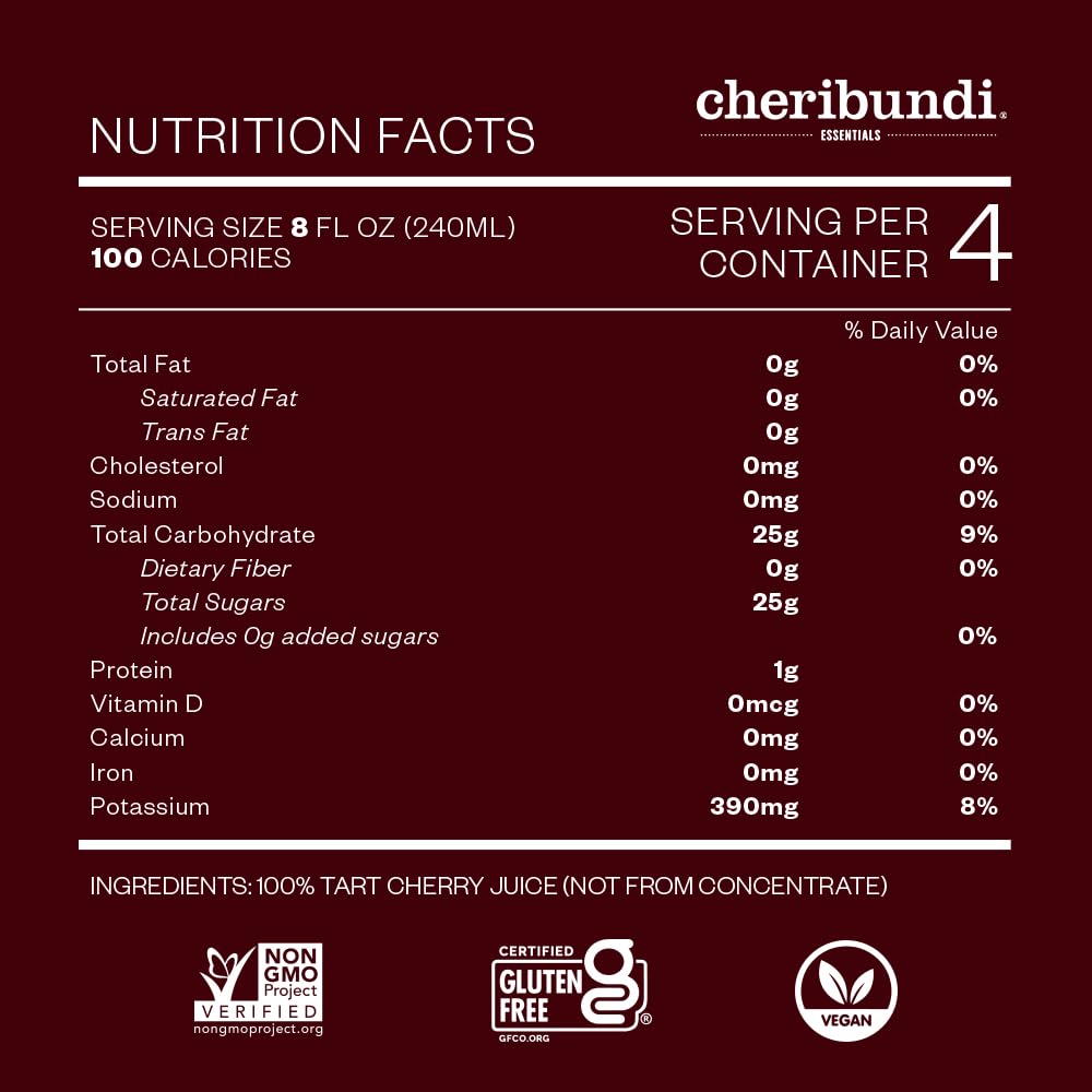 Cheribundi tart cherry juice being poured into a glass after workout