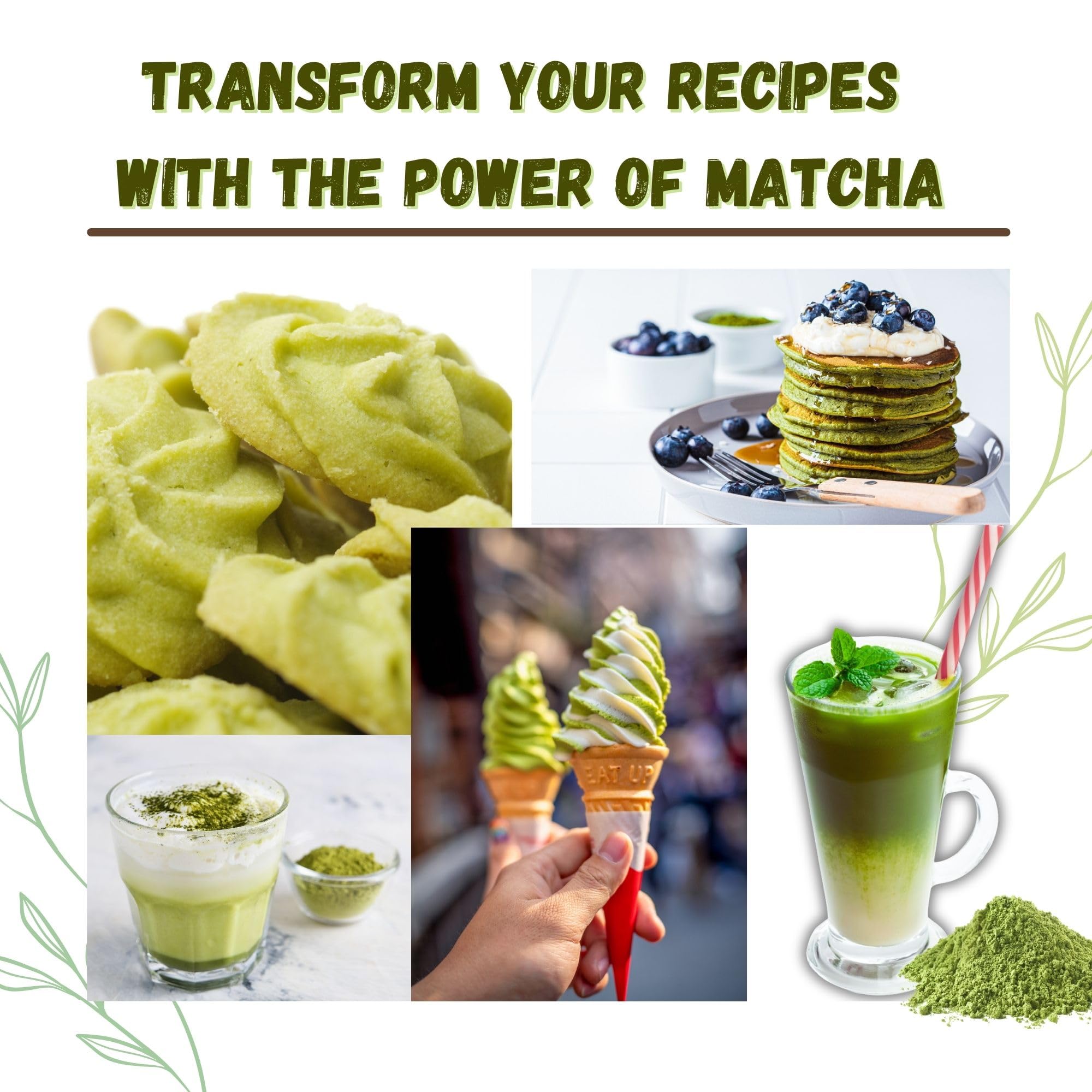 Chérie Sweet Heart cafe-style latte setup showing versatility of matcha powder.
