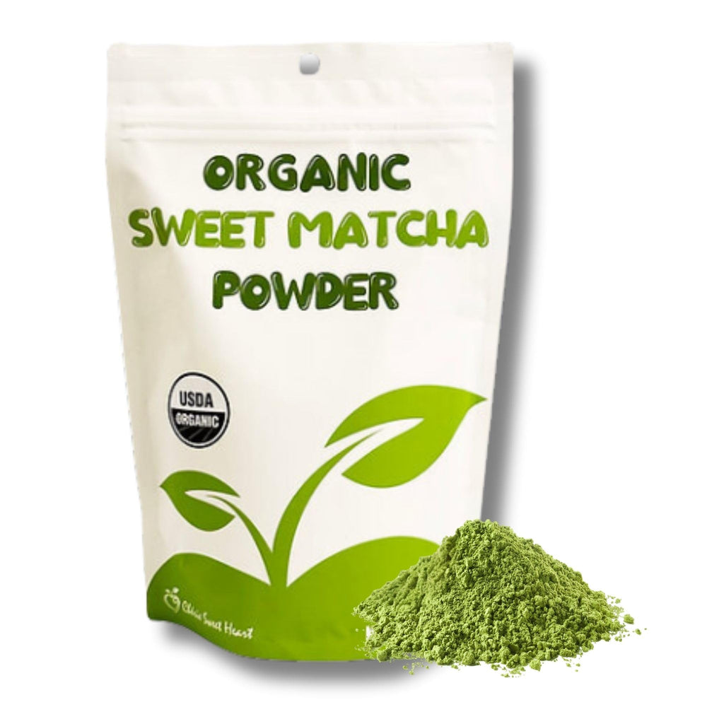 Chérie Sweet Heart organic sweet matcha powder in cafe-style form for lattes and smoothies.