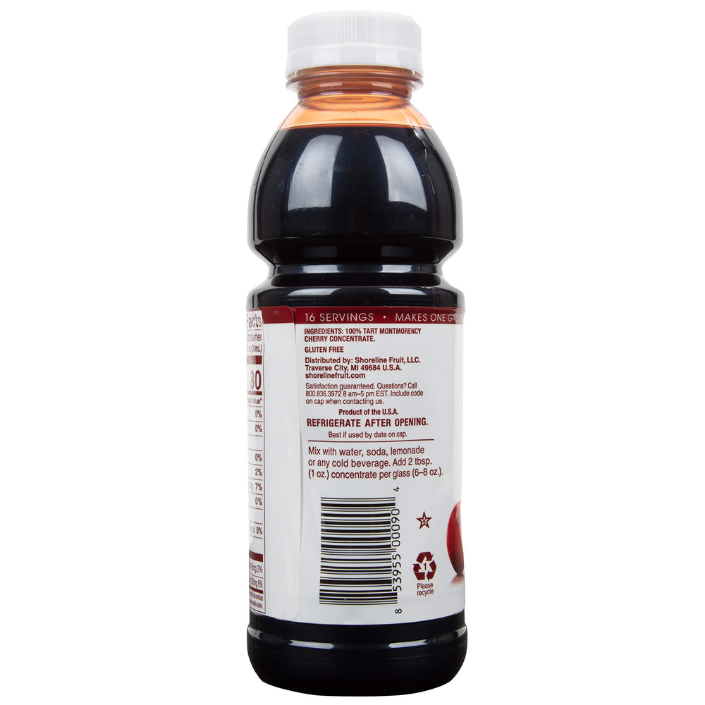 Pouring Cherry Bay Orchards concentrate into a glass for a refreshing beverage