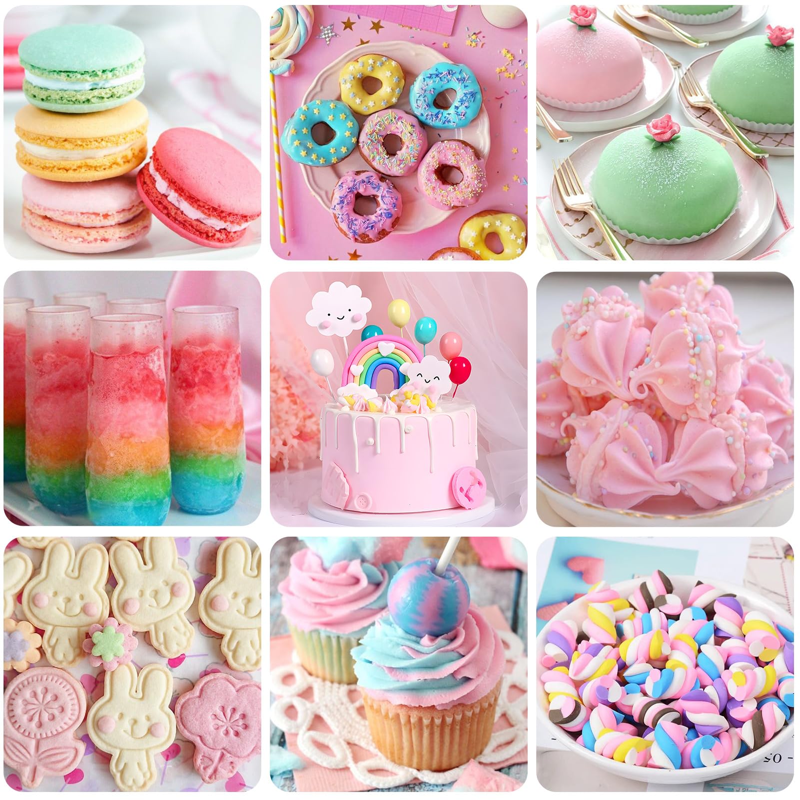 Cherrysea cake icing fondant color accents brighten desserts with even tones