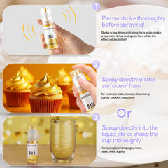 Cherrysea glitter spray on a cake creates eye-catching edges