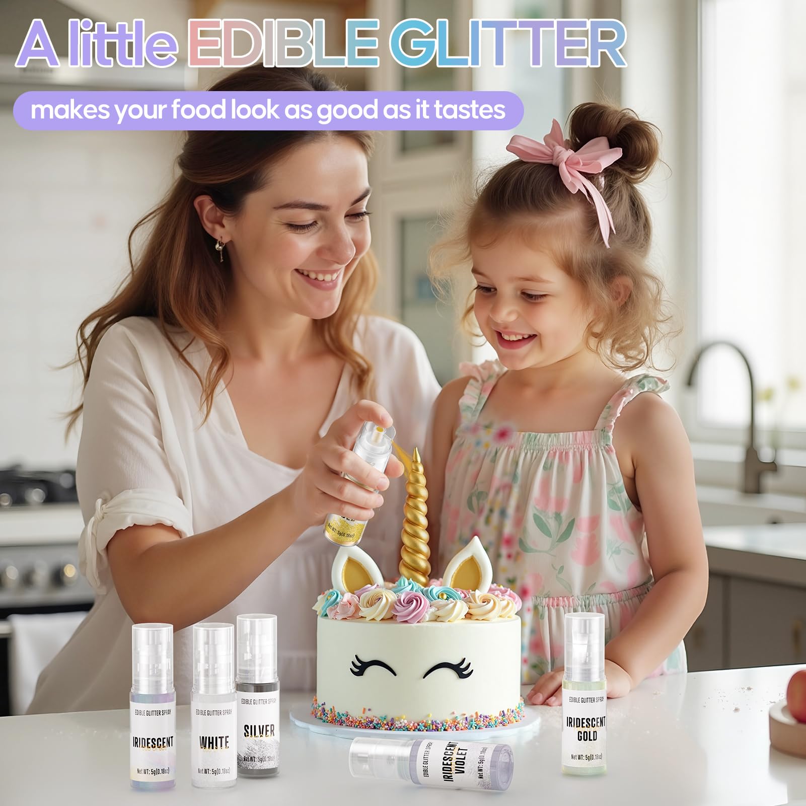 Cherrysea glitter spray on drinks creates tasteful sparkle
