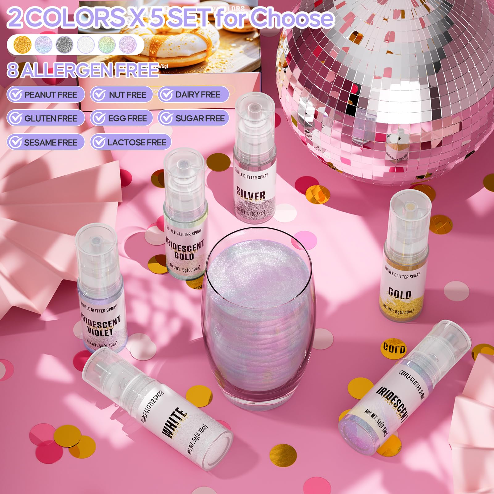 Cherrysea glitter spray setup for party decorating inspiration