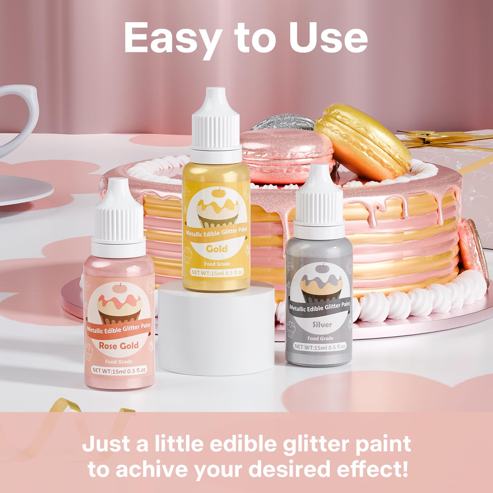Cherrysea edible paint drying tips illustrate air dry steps for best results.