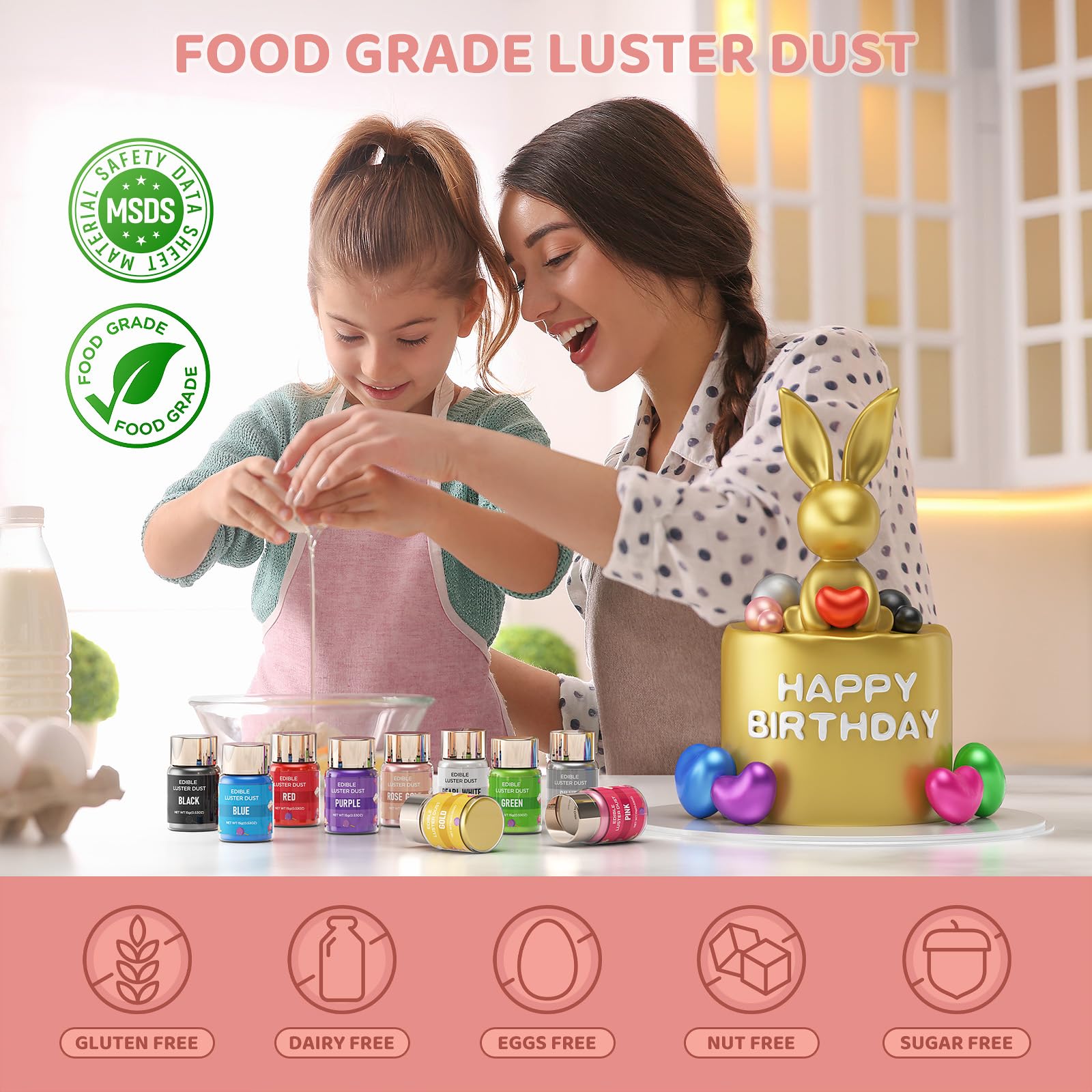 Cherrysea Luster Dust Rose Gold cocktail decoration for drinks