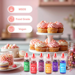 Cherrysea oil-based coloring purplish-red bottle close-up for rich pastry accents