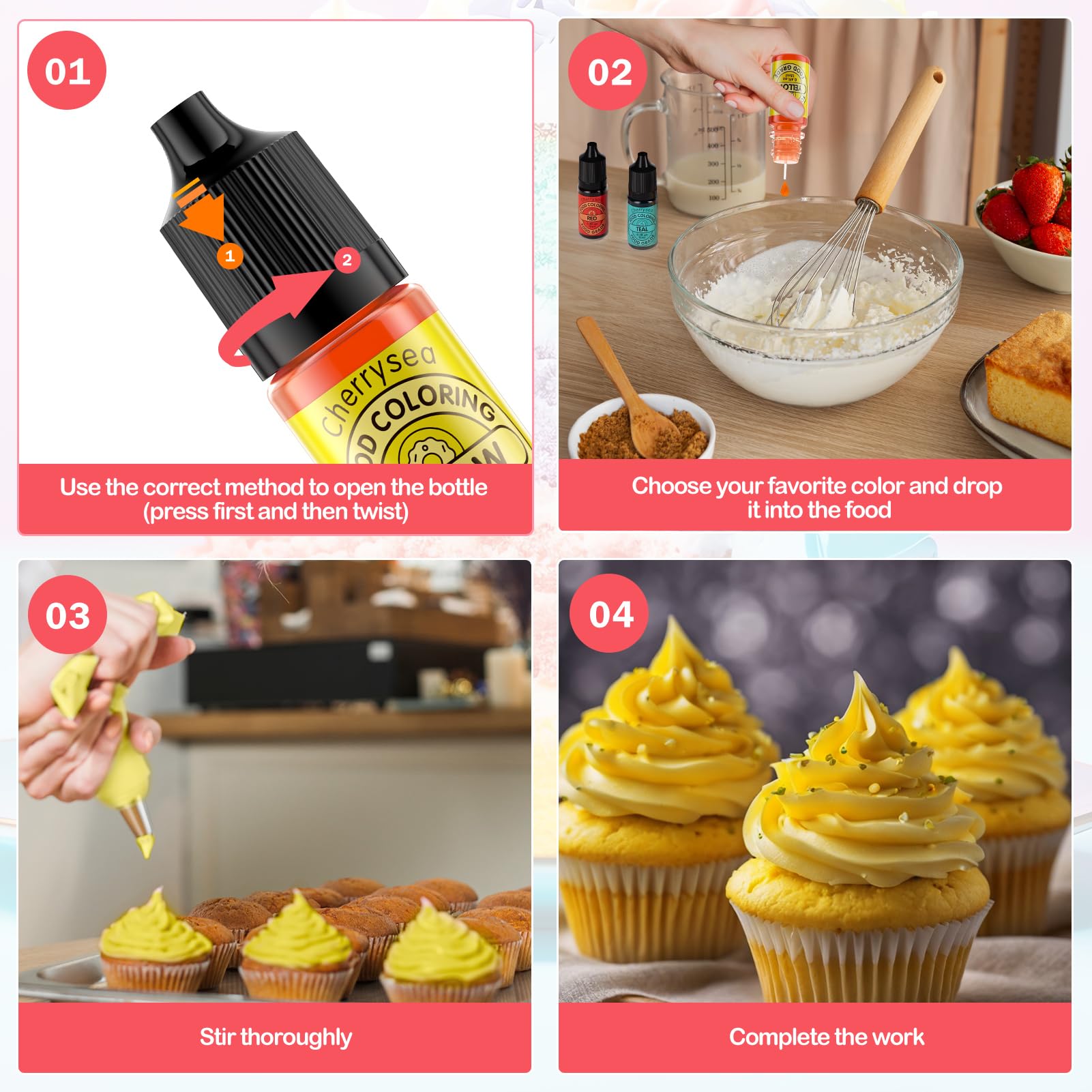 Cherrysea orange color bottle creates warm tones for seasonal cookies