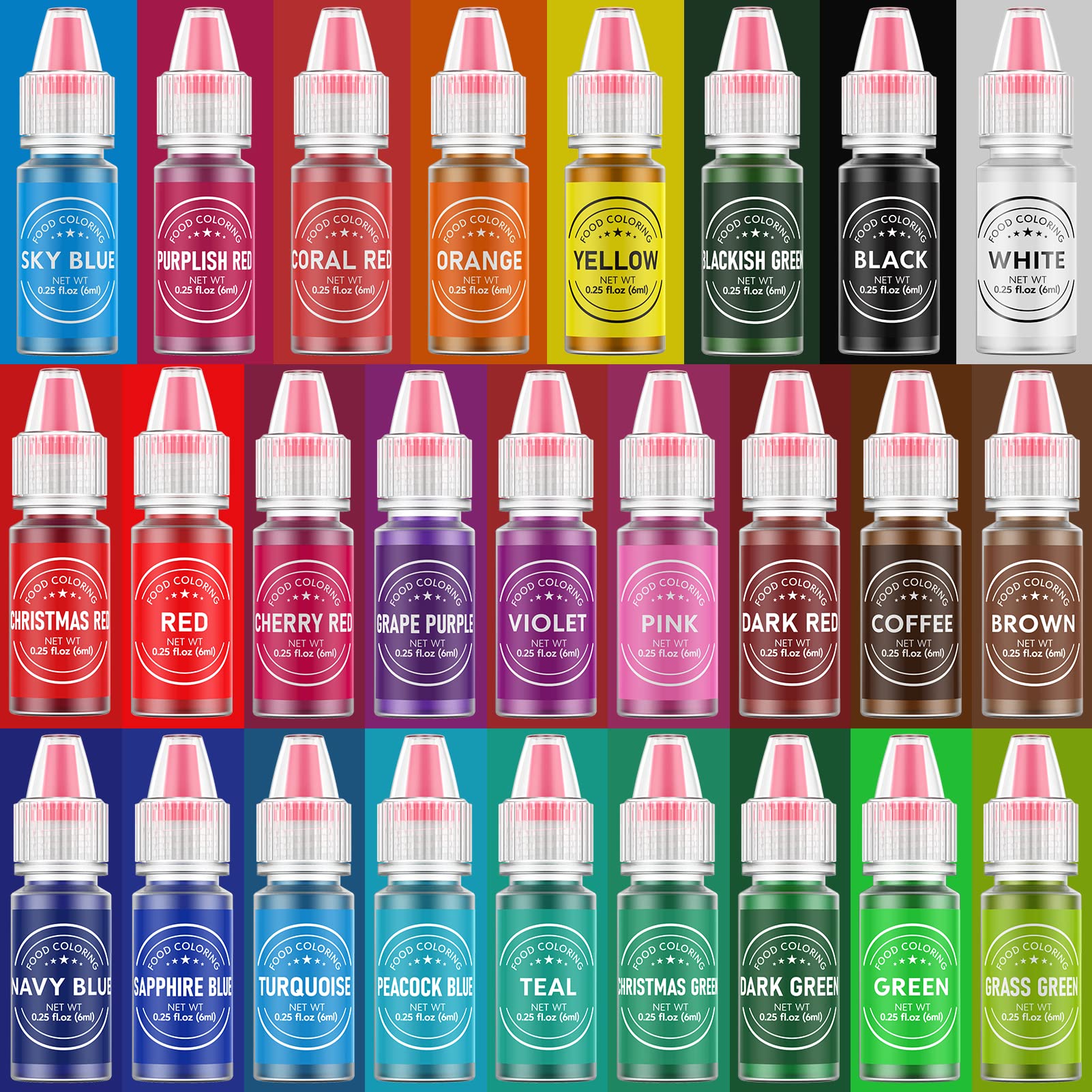 Cherrysea red color drops for bold icing and fondant accents