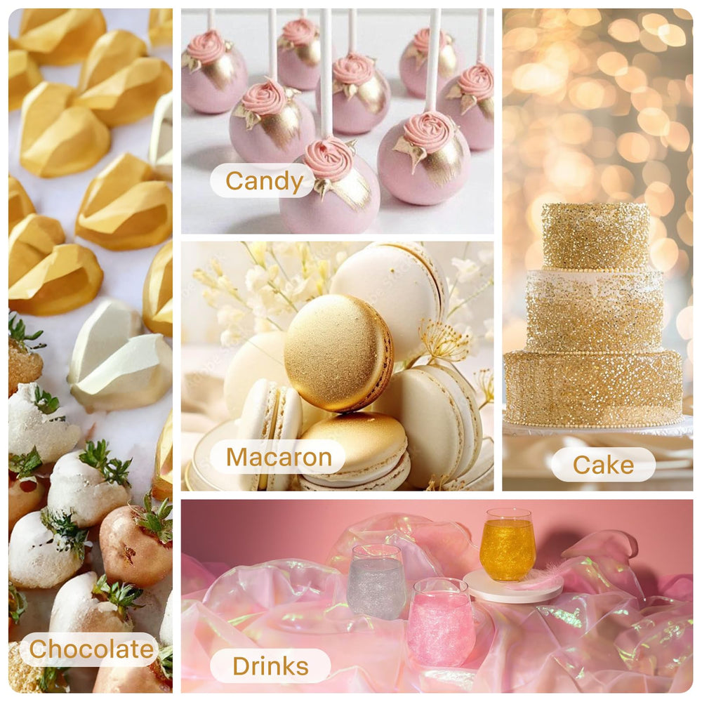 Cherrysea silver glitter paint adds durable shine to chocolate treats.