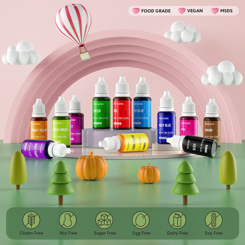 Cherrysea sunset-yellow dye bottle for warm cake accents