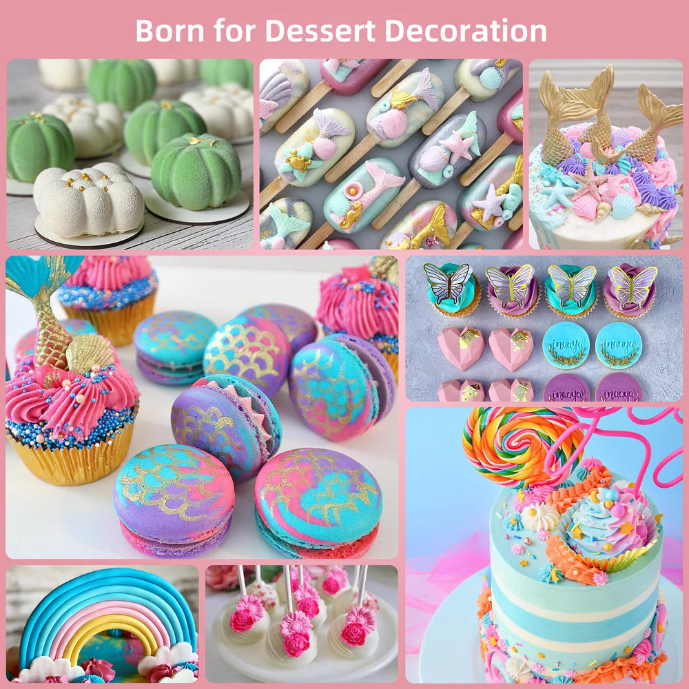 Cherrysea vibrant purple and green tones for dessert toppings