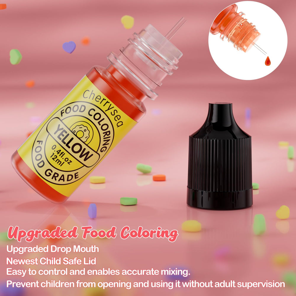 Cherrysea yellow color bottle brightens frostings with sunny shades