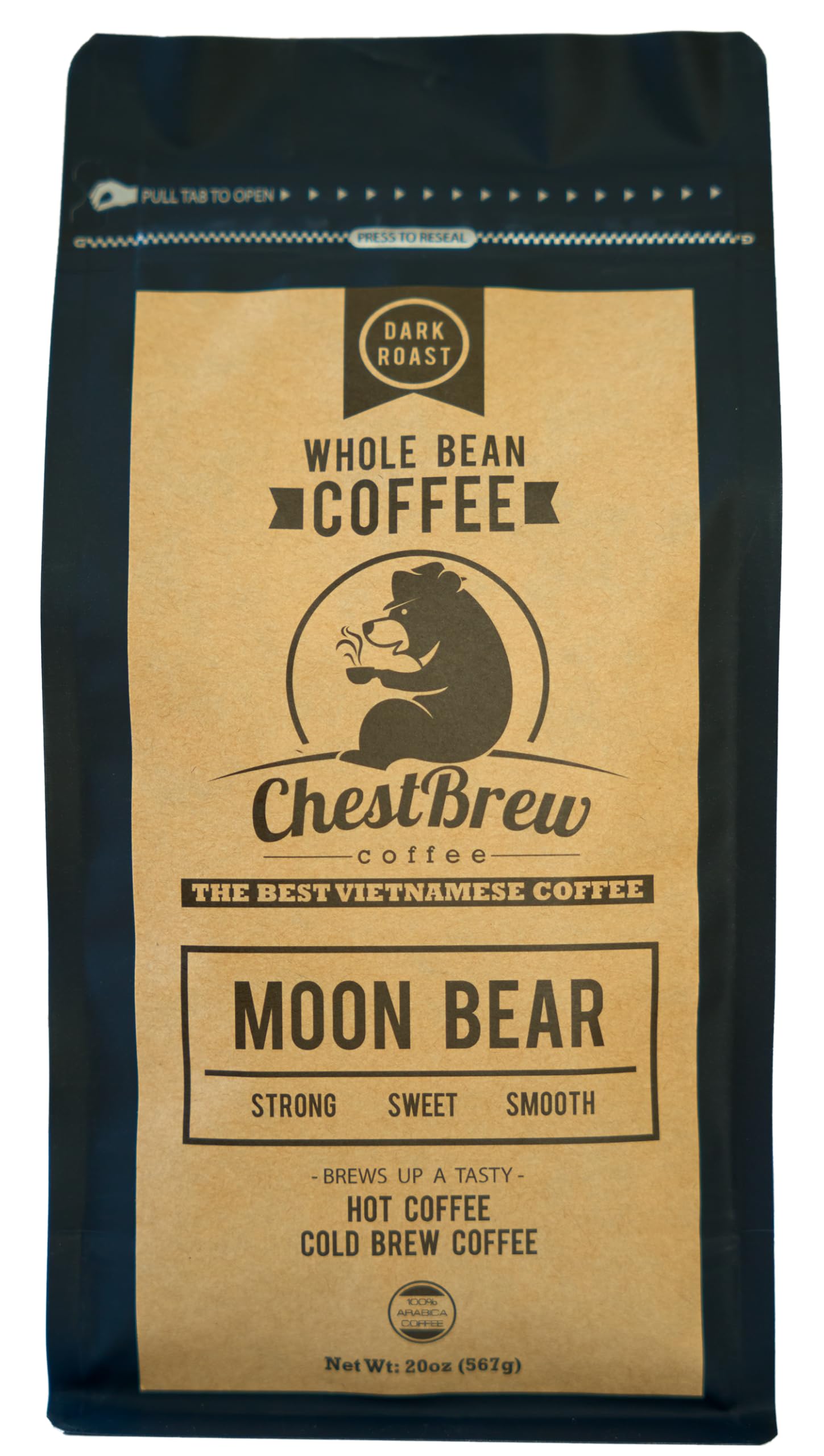 ChestBrew Moon Bear packaging seals in aroma for lasting freshness.