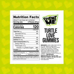 ChewzMe Tangy Turtlz strawberry shell close-up highlighting flavor