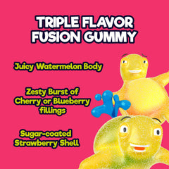 ChewzMe Tangy Turtlz gummies texture close-up emphasizing layered sour candy experience.