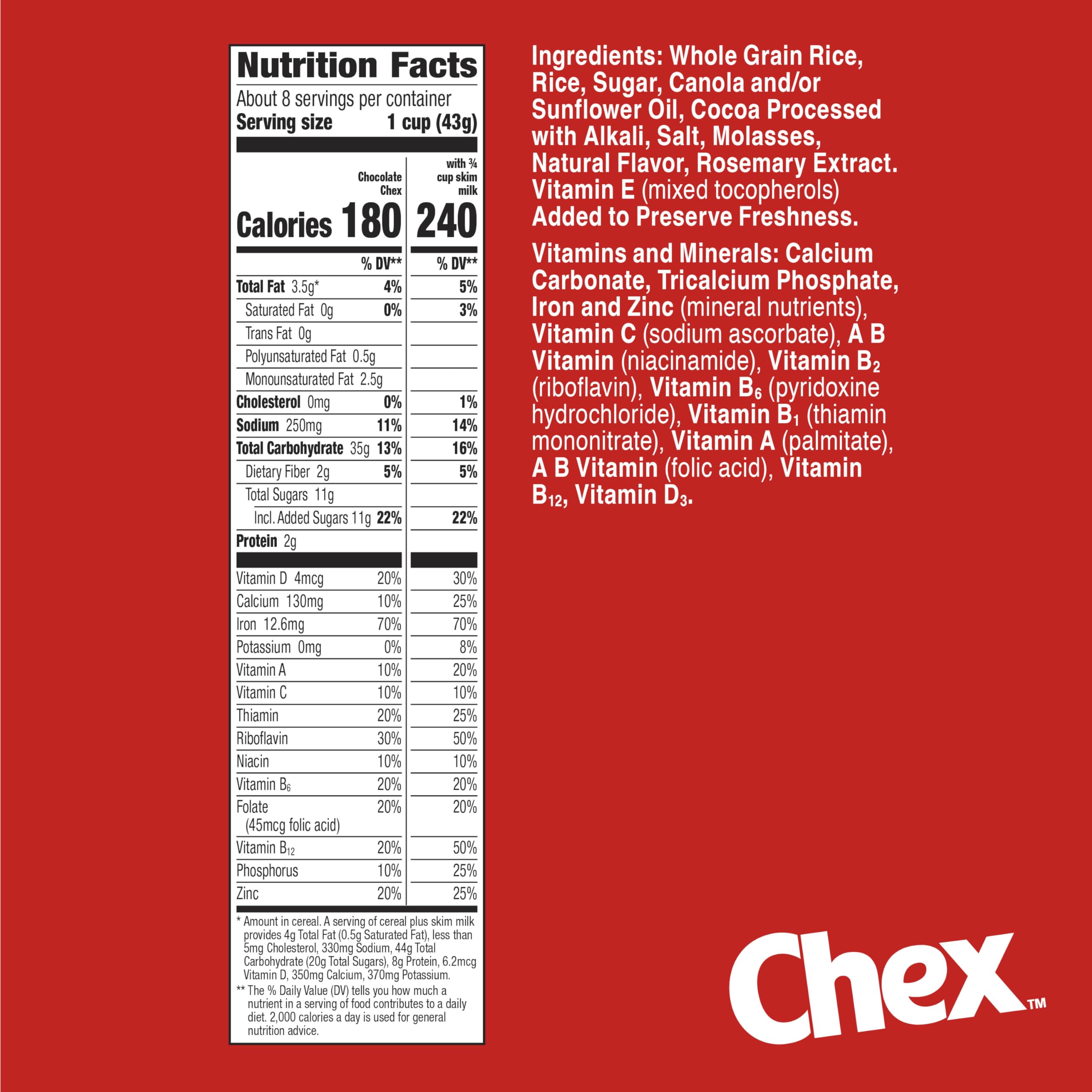 Chex Chocolate Cereal being poured into a bowl for a quick gluten-free morning