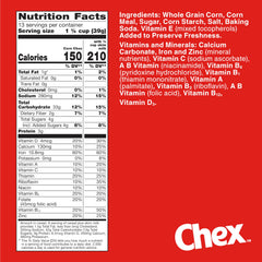 Chex Corn Cereal pouring milk emphasizes quick, convenient start to the day.
