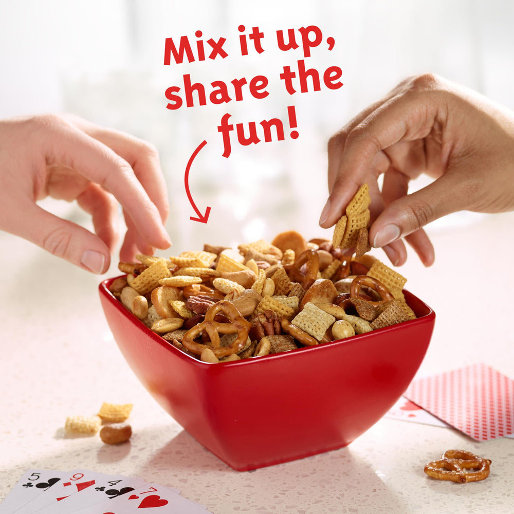 Chex Corn Cereal trail mix selection shows versatile on-the-go snack ideas.