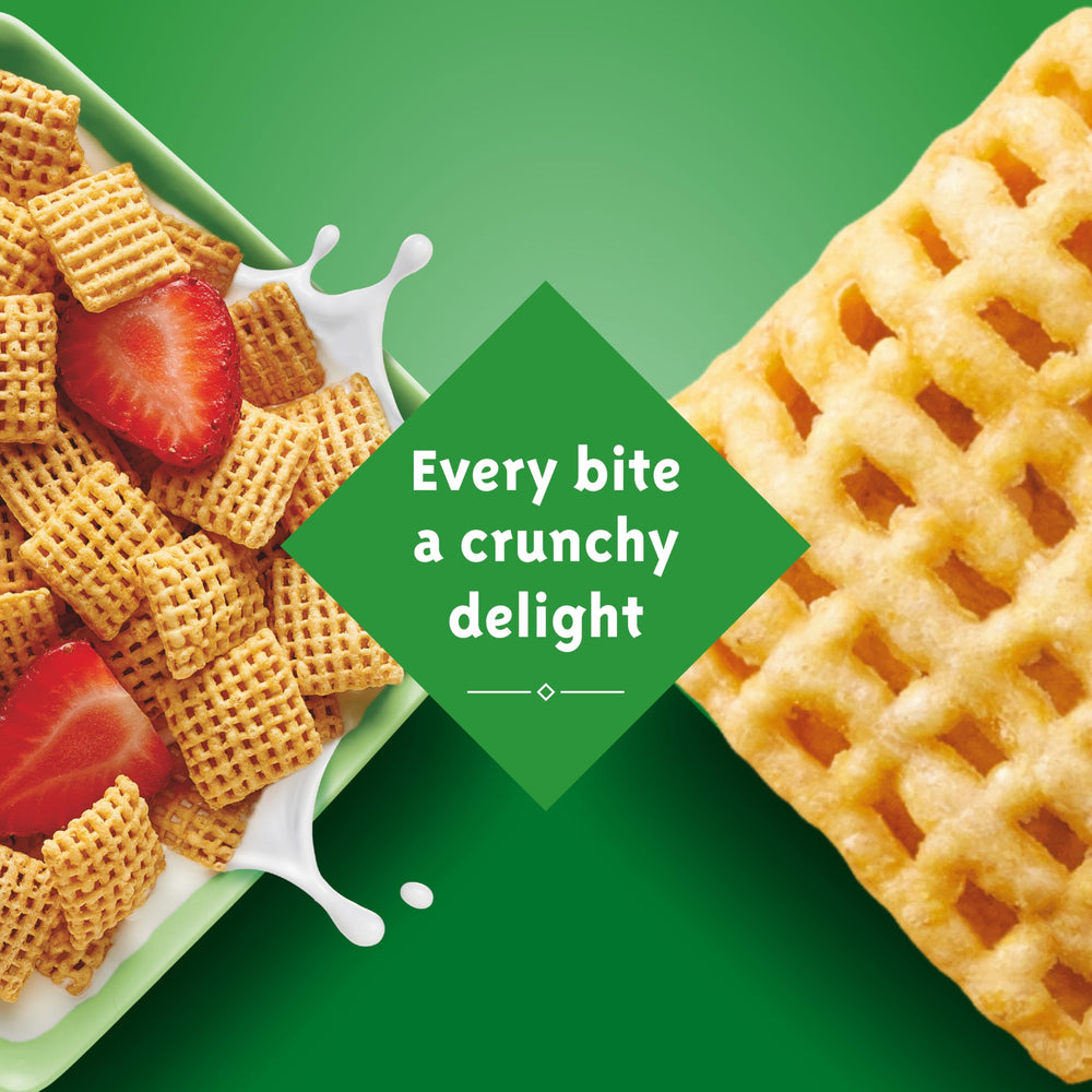 Chex Corn Cereal being poured from the box into a bowl.