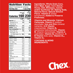 Chex Honey Nut Cereal bowl with milk for a quick morning meal.
