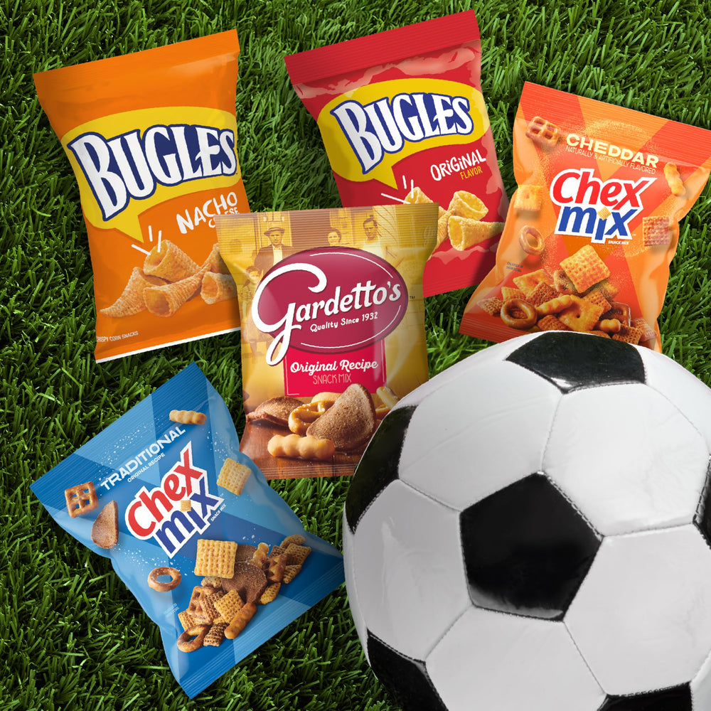 Chex Mix 20-count variety pack box ready for sharing on the go.
